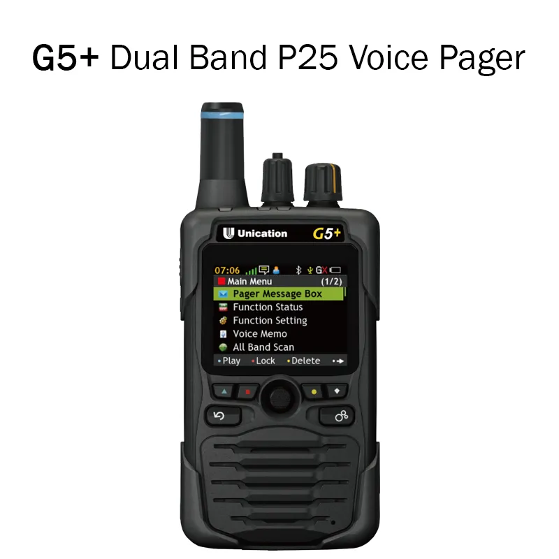 Unication G5+ UHF 400-470 MHz, 700/800 MHz P25 Pager